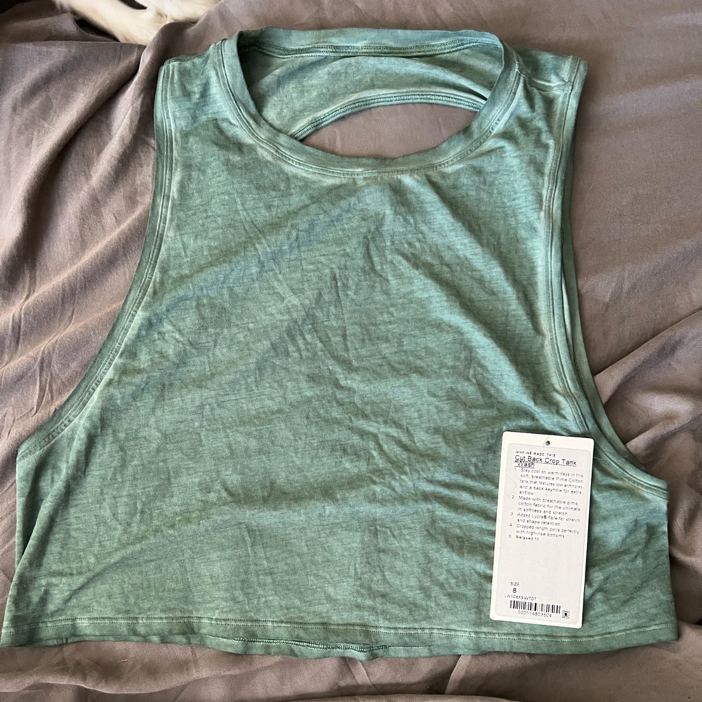 Lululemon Cut back crop tank *wash